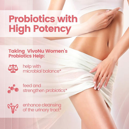 Women's Probiotic,Prebiotics & Lactobacillus Probiotic Blend,60 Billion CFUs,18 Strains,Help Women's Health,Boost Immune,Digestive,Gut,Promote Healthy Vaginal Odor & Vaginal Flora